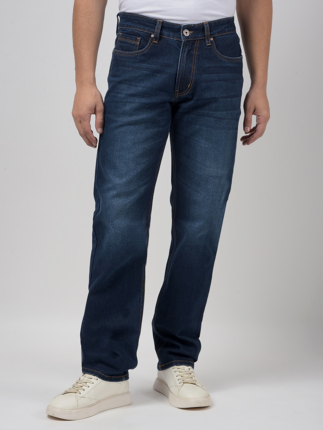 Numero Uno Men Solid Blue Jeans